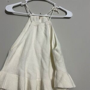 Beige Halterneck Sweater Tank Top‎ Women's Size S Sleeveless Camisole